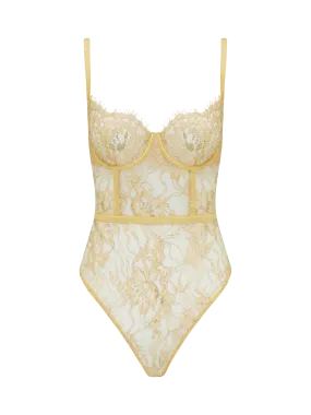 Coco de Mer Fiorella Bodysuit in Gold