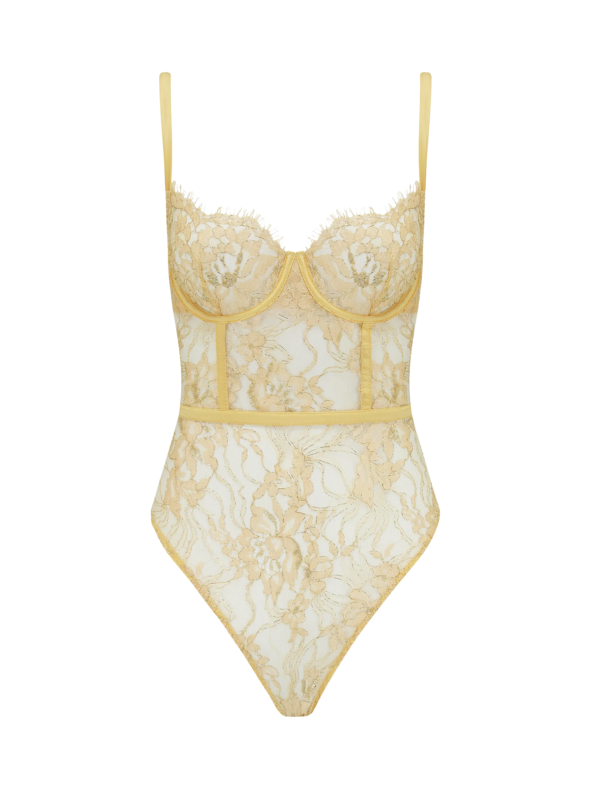 Coco de Mer Fiorella Bodysuit in Gold