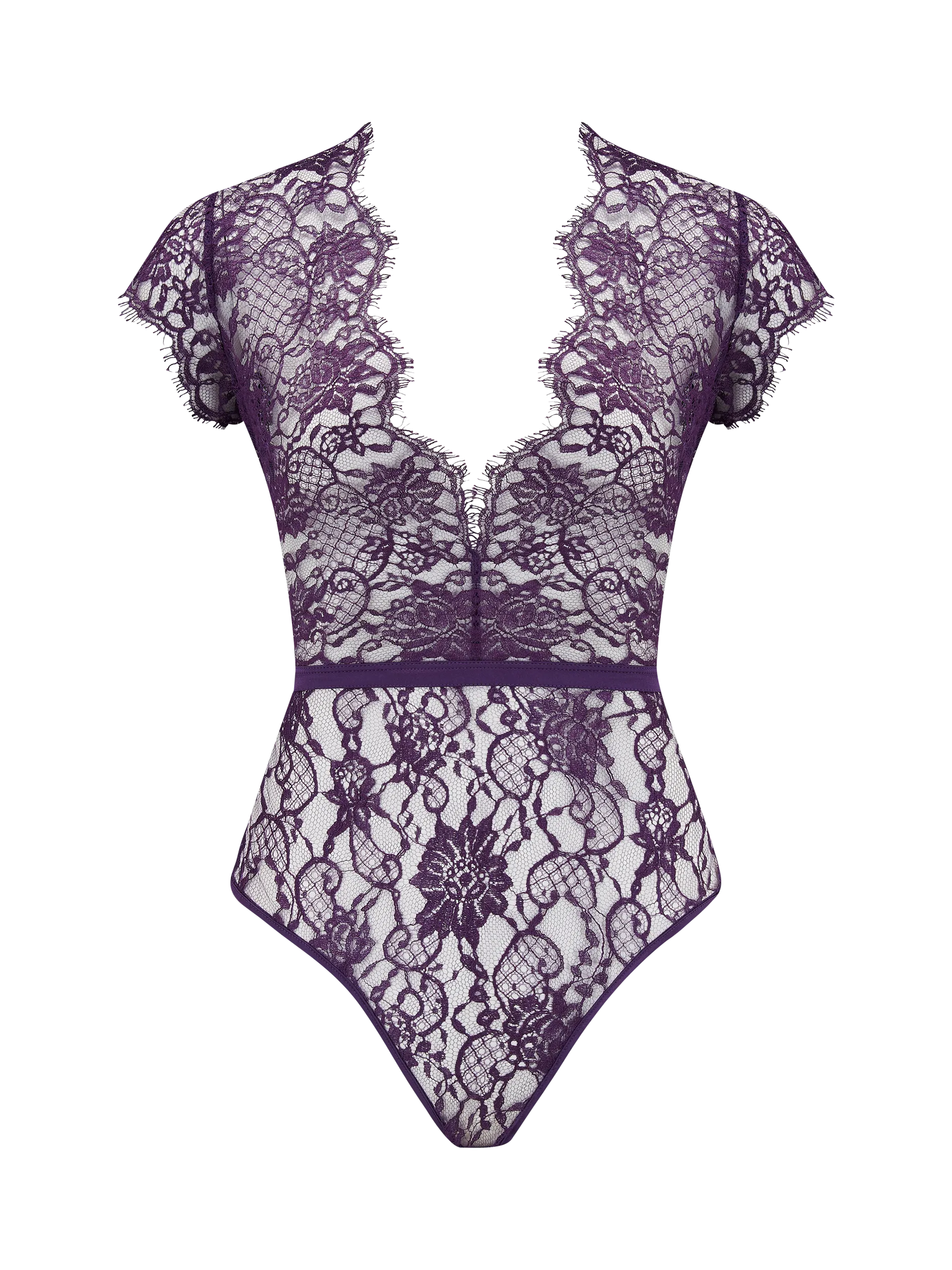 Coco de Mer Hera Bodysuit in Violet