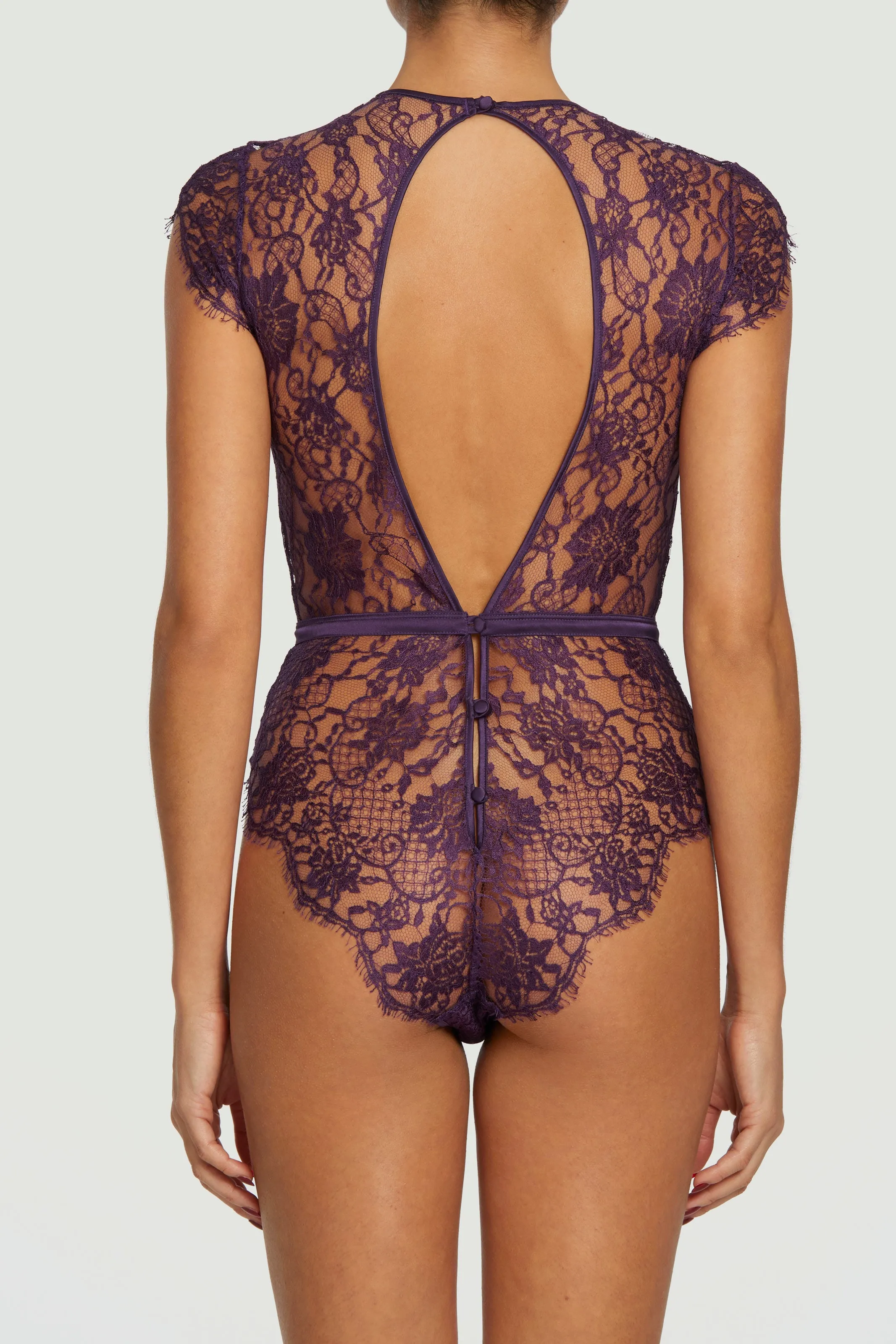 Coco de Mer Hera Bodysuit in Violet