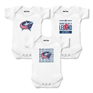 Columbus Blue Jackets 3-Pack Bodysuits