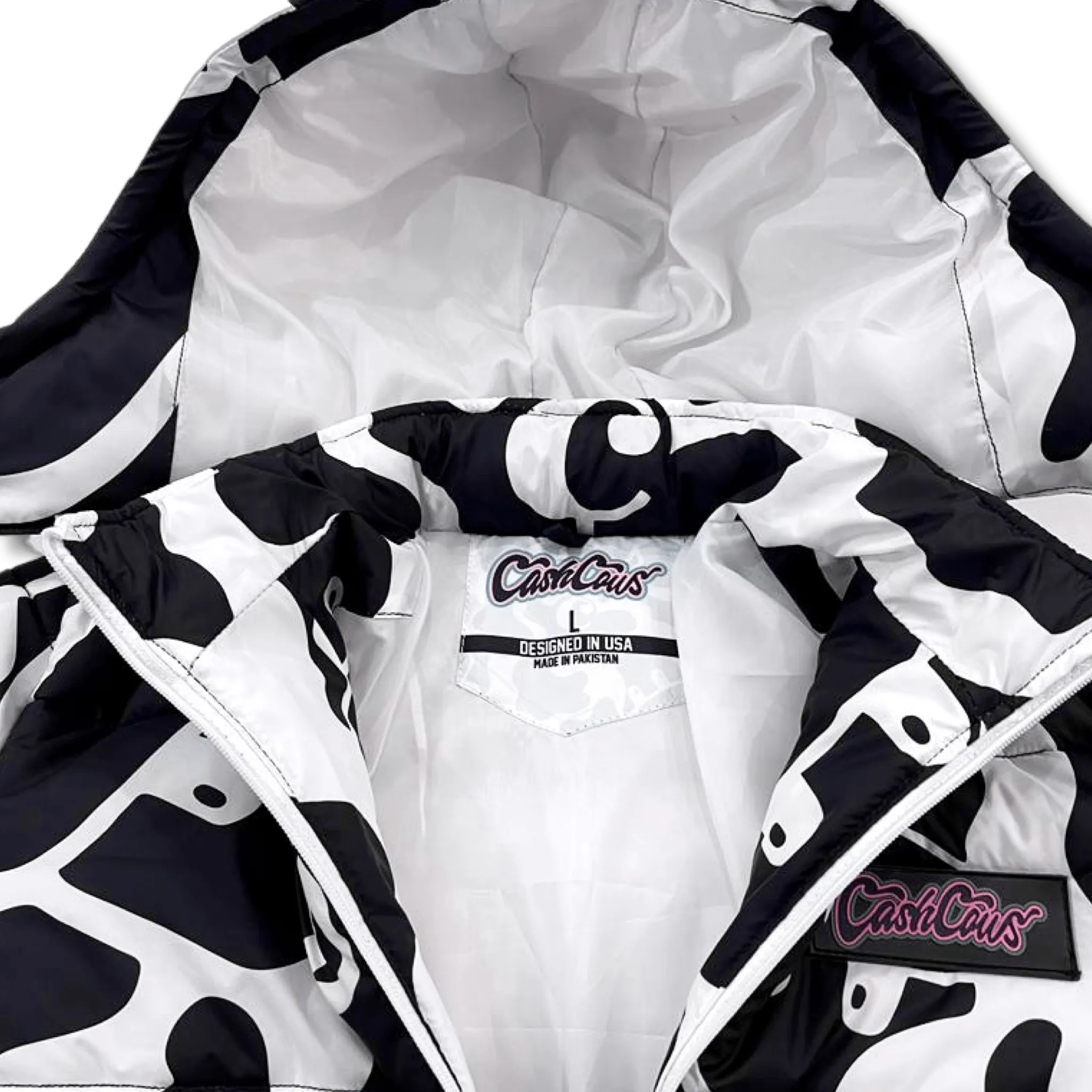 CowMooFlage Hooded Puffer Jacket