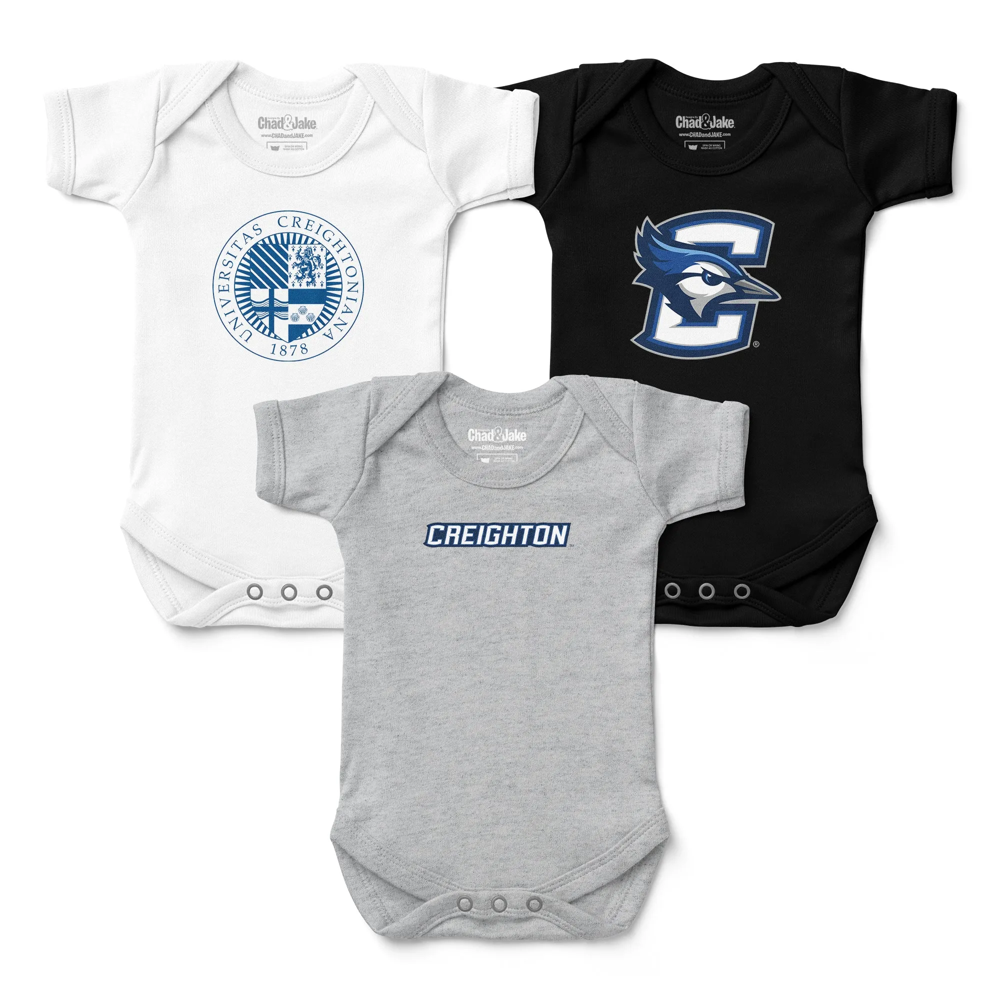 Creighton Bluejays 3-Pack Bodysuits