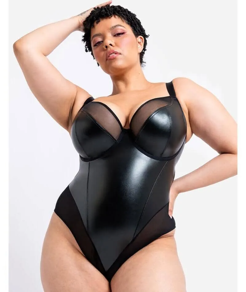 Curvy Kate Rebelle Plunge Bodysuit - Black