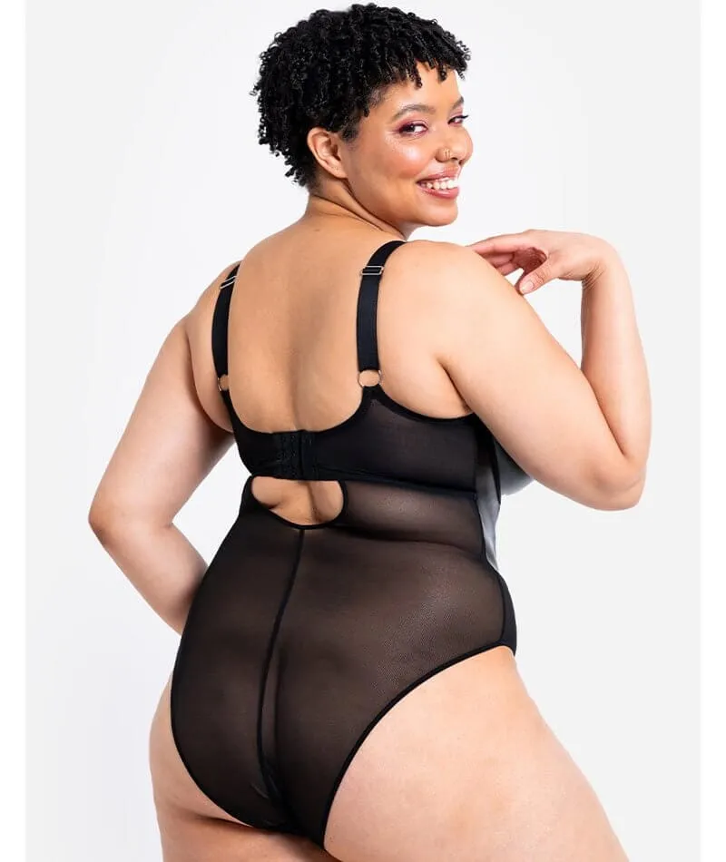 Curvy Kate Rebelle Plunge Bodysuit - Black