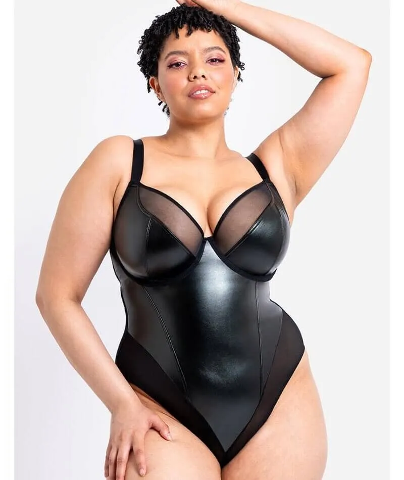 Curvy Kate Rebelle Plunge Bodysuit - Black