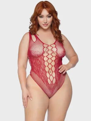 Dangerous Curves Net and Lace Bodysuit