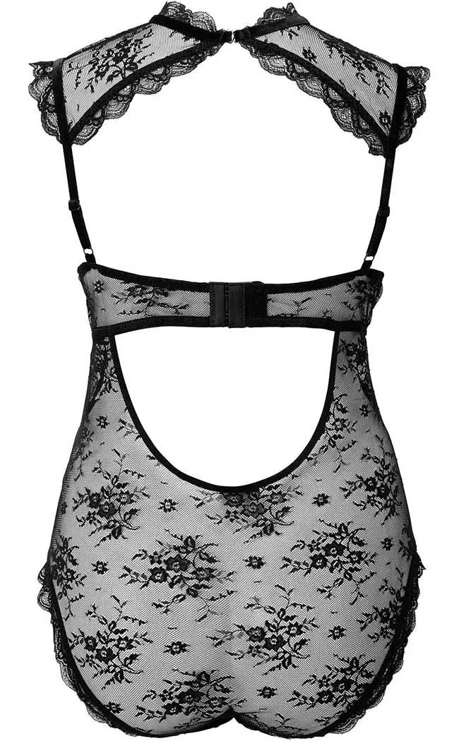 Dark Desire Lace Bodysuit | Black