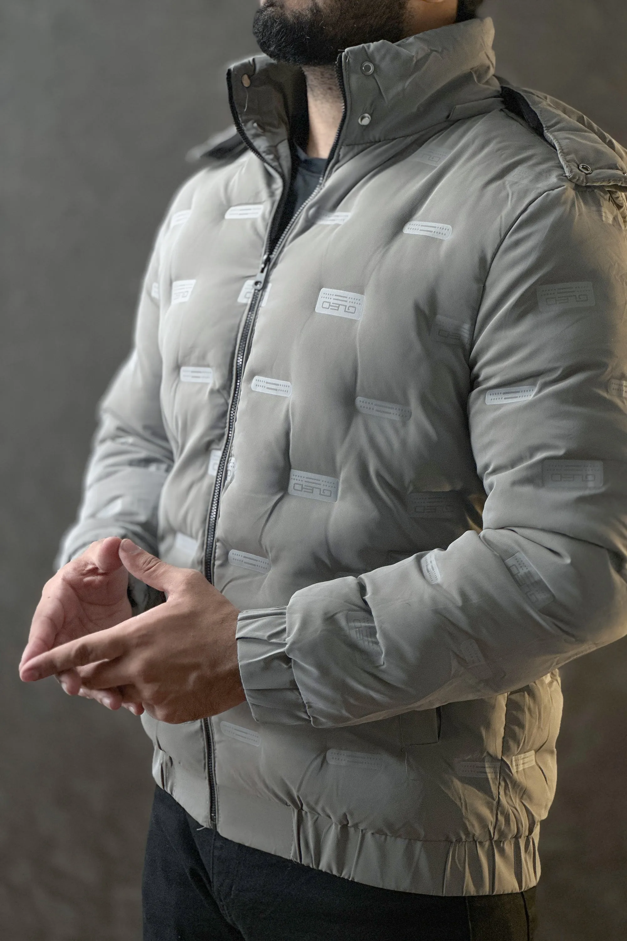 Dazzling Grey Puffer Jacket - 1124029