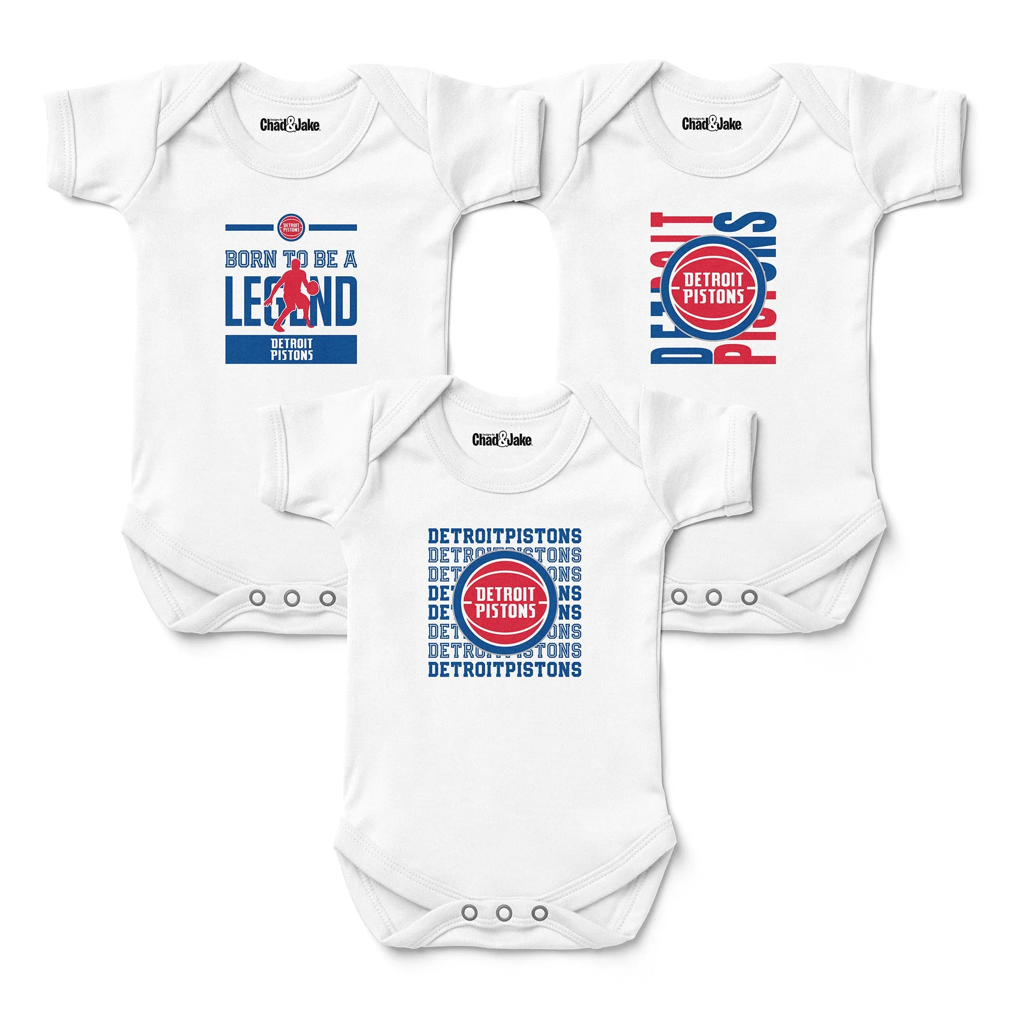 Detroit Pistons 3-Pack Bodysuits