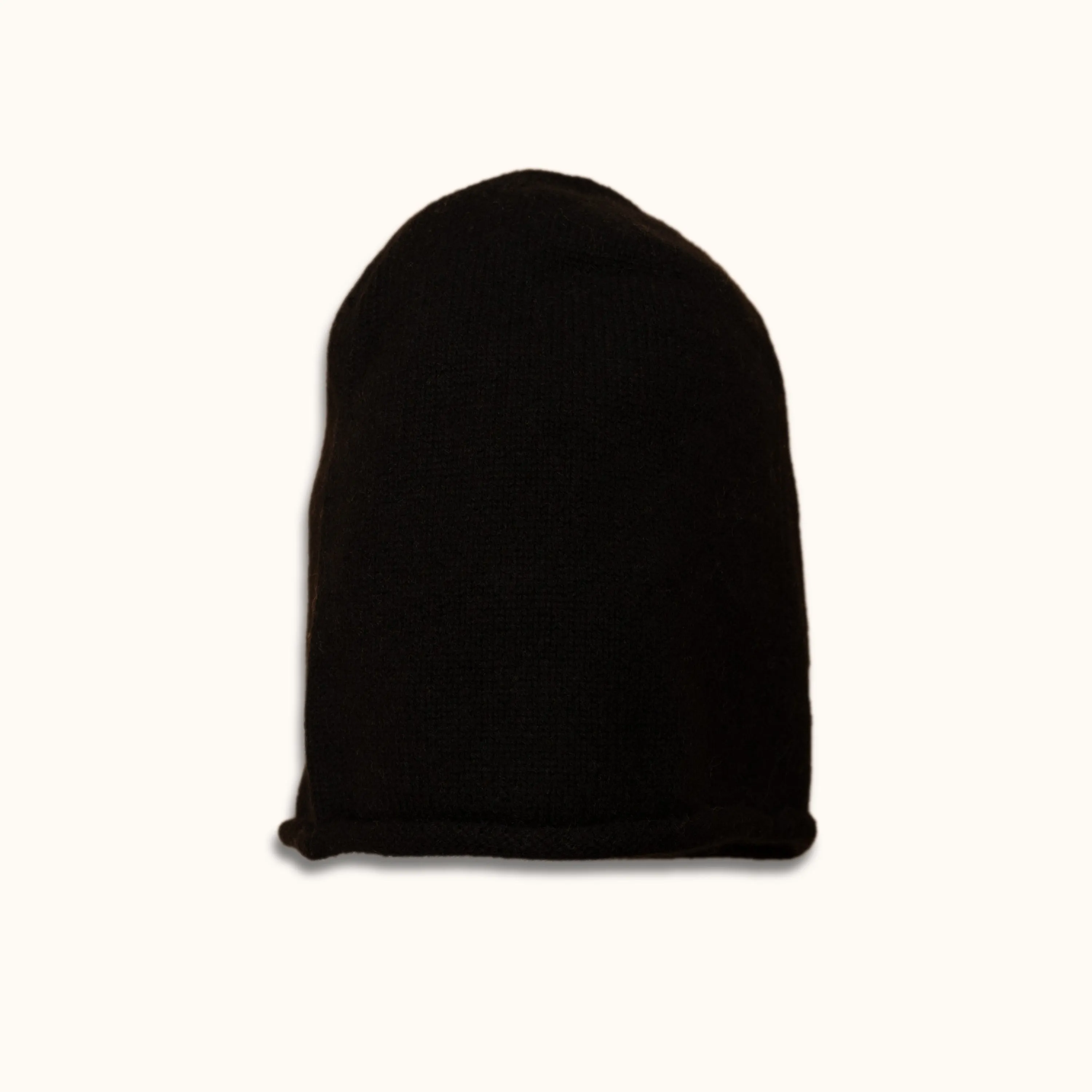 DOVIANA Luxe 100% Cashmere Rolled Edge Beanie Hat