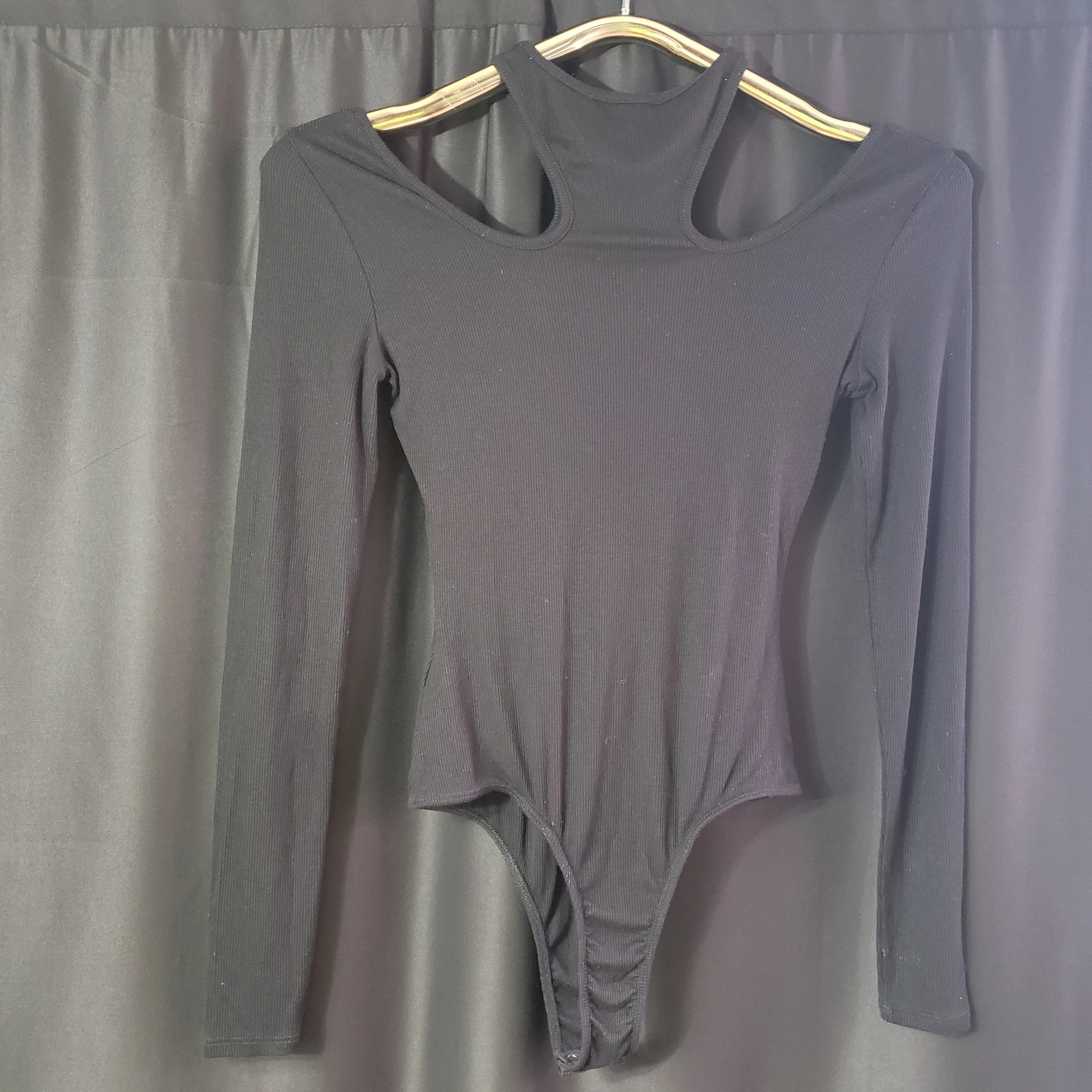 Ella Moss Rhoda Rib Cold Shoulder Bodysuit Size S