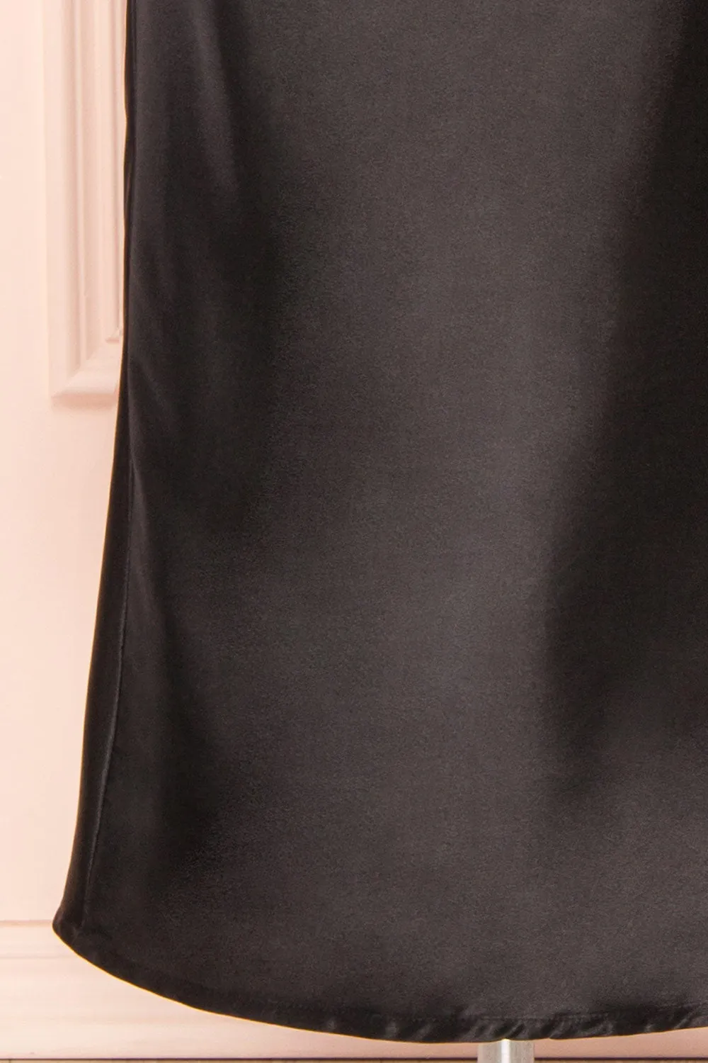 Elyse Black | Cowl Neck Midi Dress