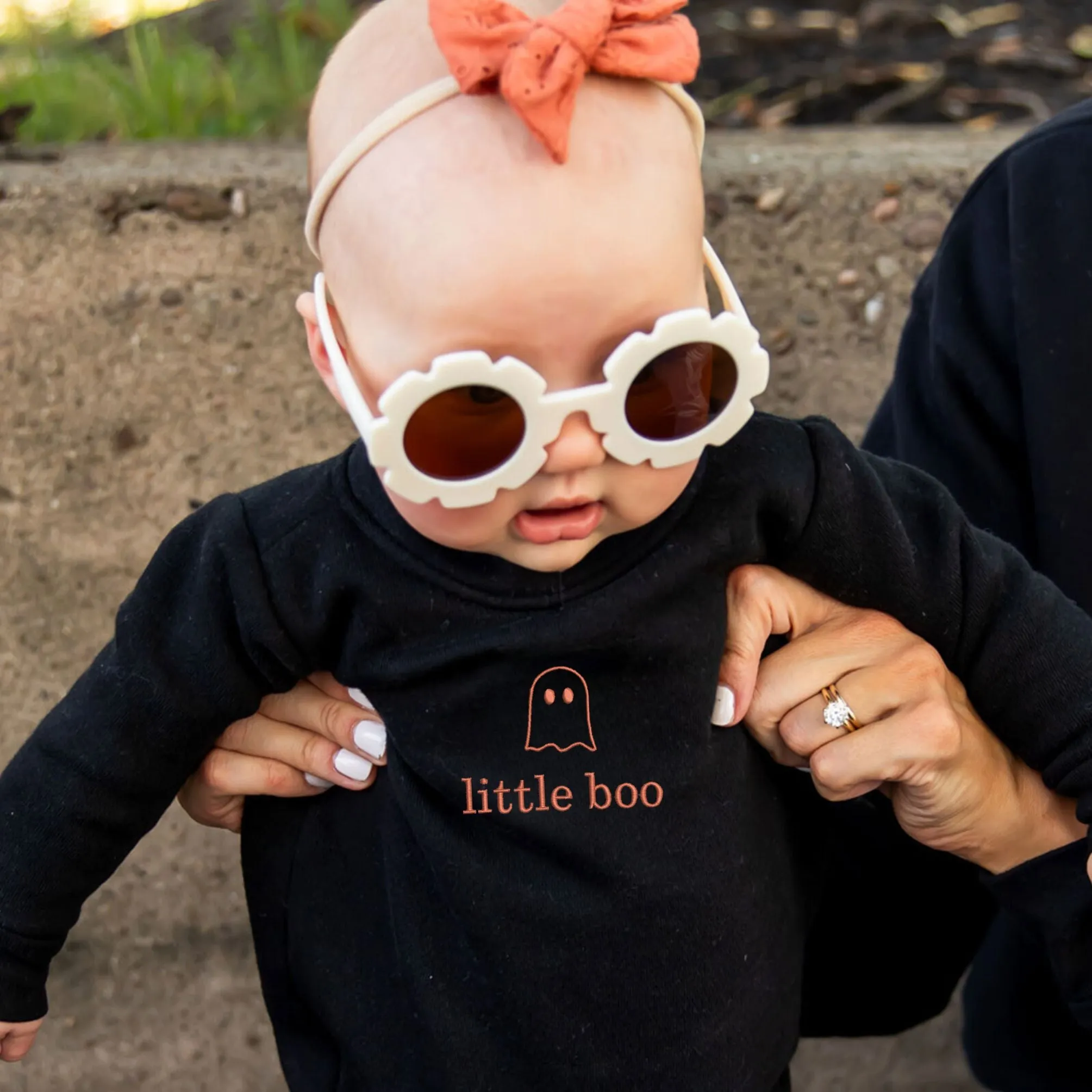 Embroidered Little Boo Baby Bodysuit