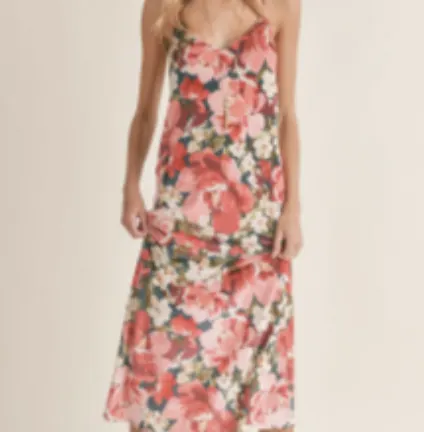 Enchanted Floral Slip Midi Dress FINAL SALE