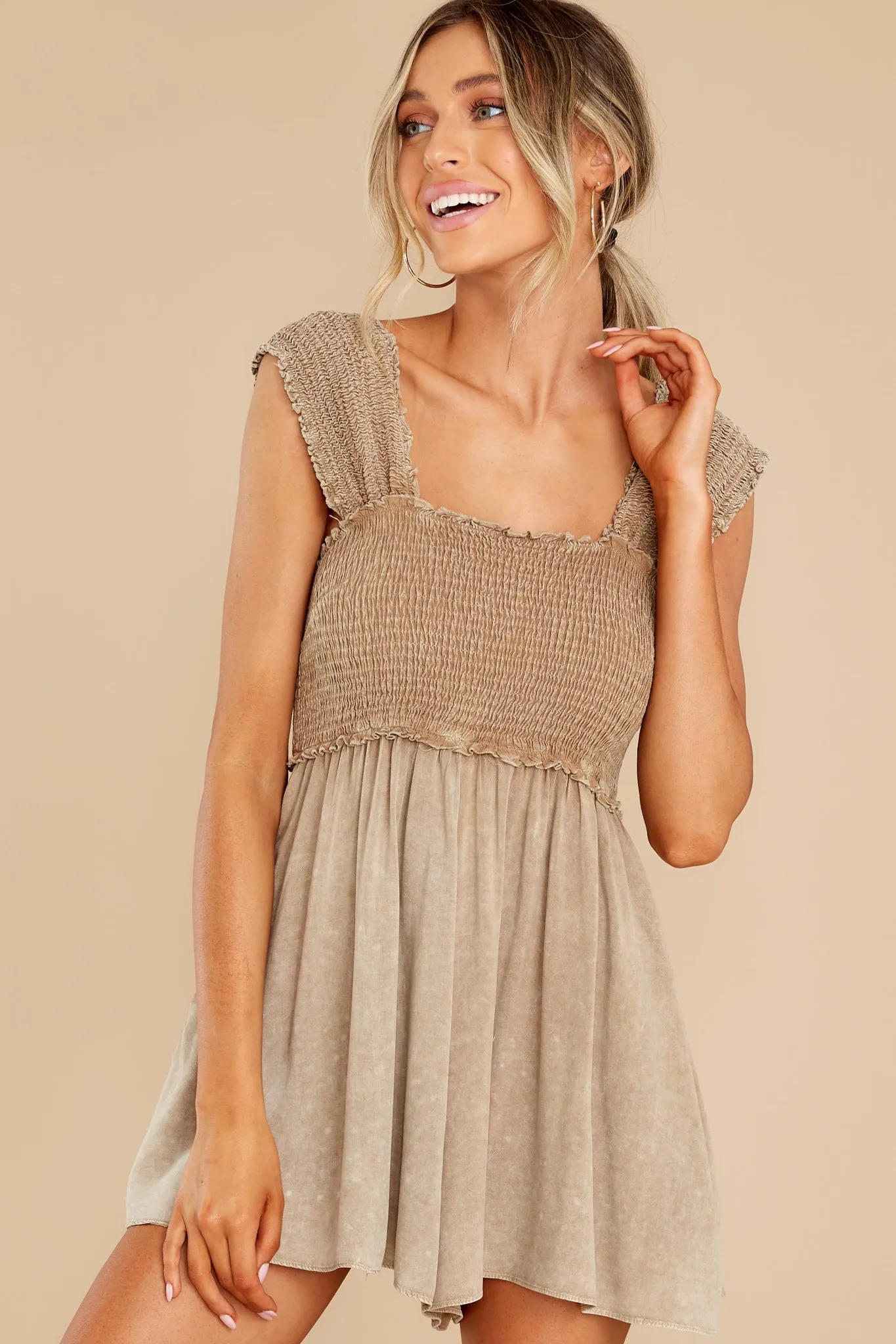 Fearless Beauty Khaki Romper