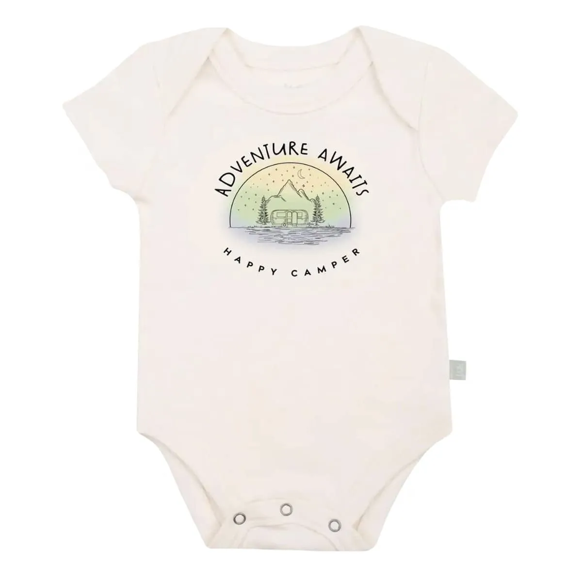 Finn and Emma Organic Short Sleeve Bodysuit - Adventure Awaits