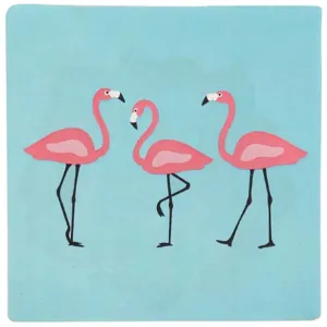 Flamingo Ceramic Coaster Set of 6 Aqua