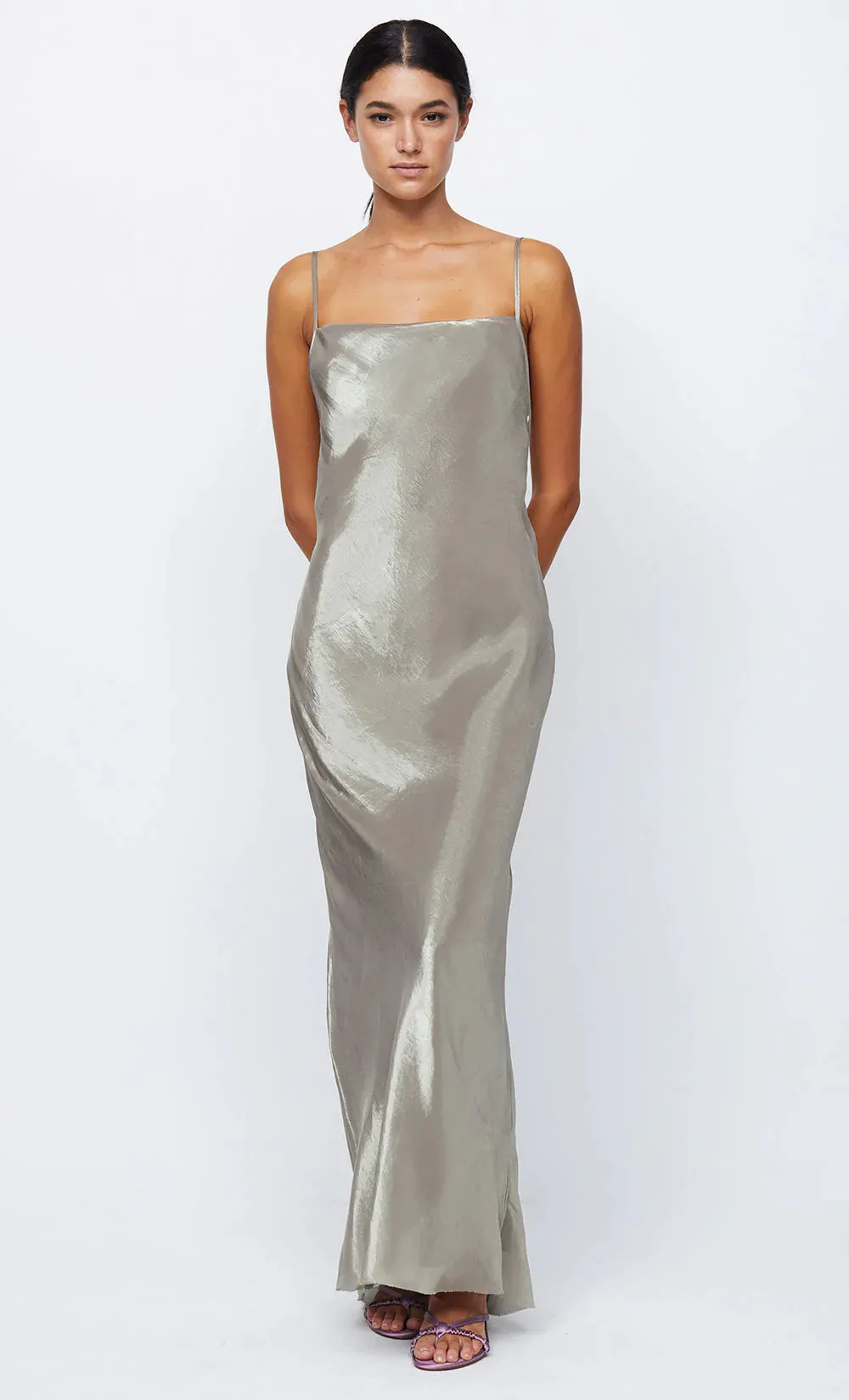 Fleur Maxi Dress - Iridescent Silver