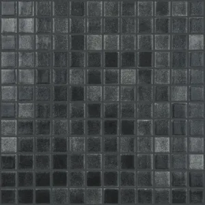 Fog Black Slip Resistant, 1" x 1" - Glass Tile