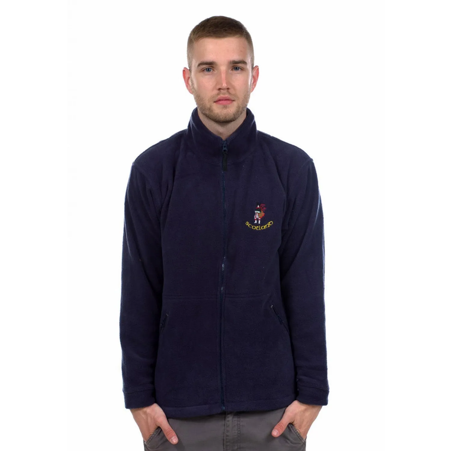 Gents Scotland Piper Fleece Navy