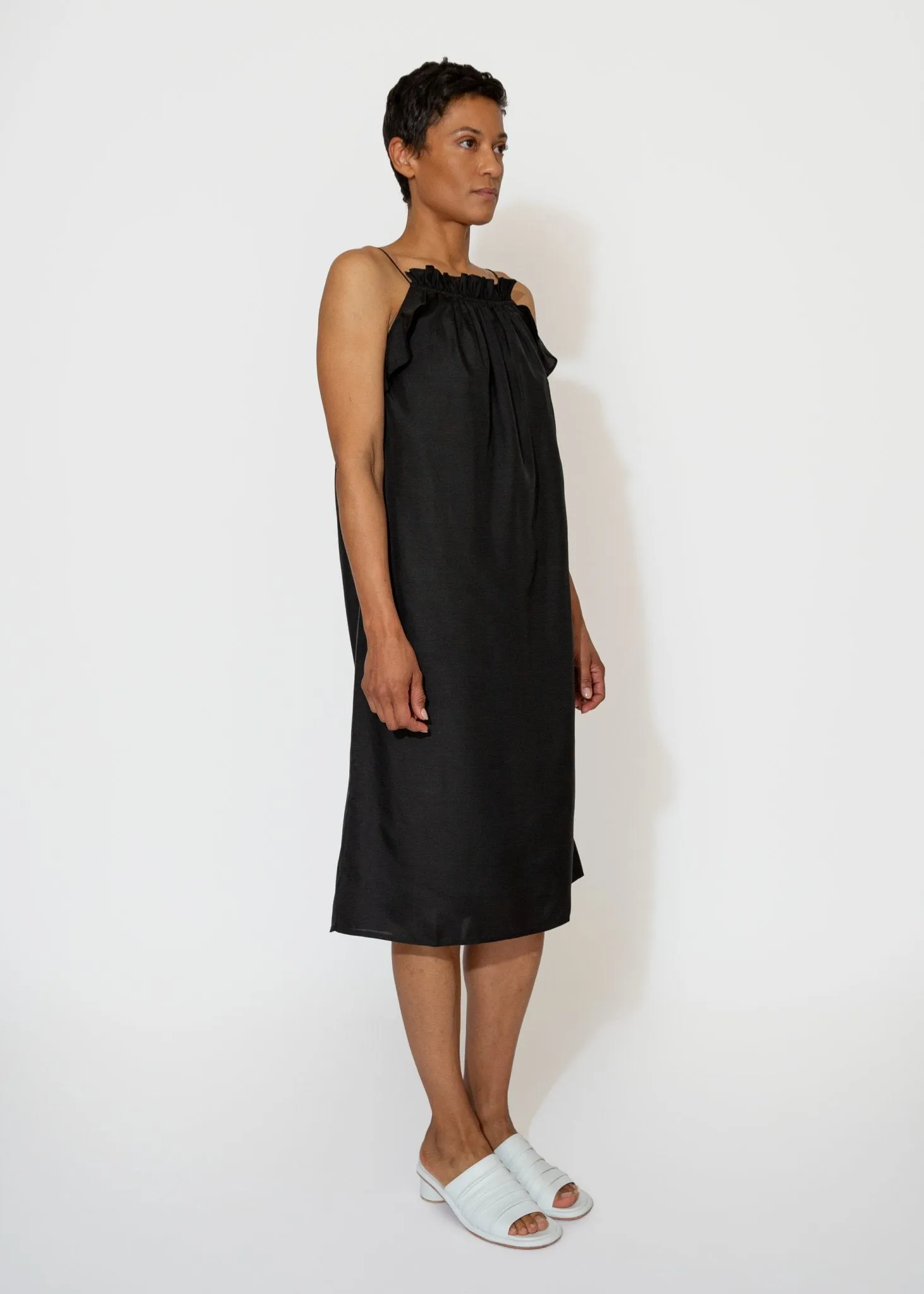 Giverny Slip Dress in Onyx