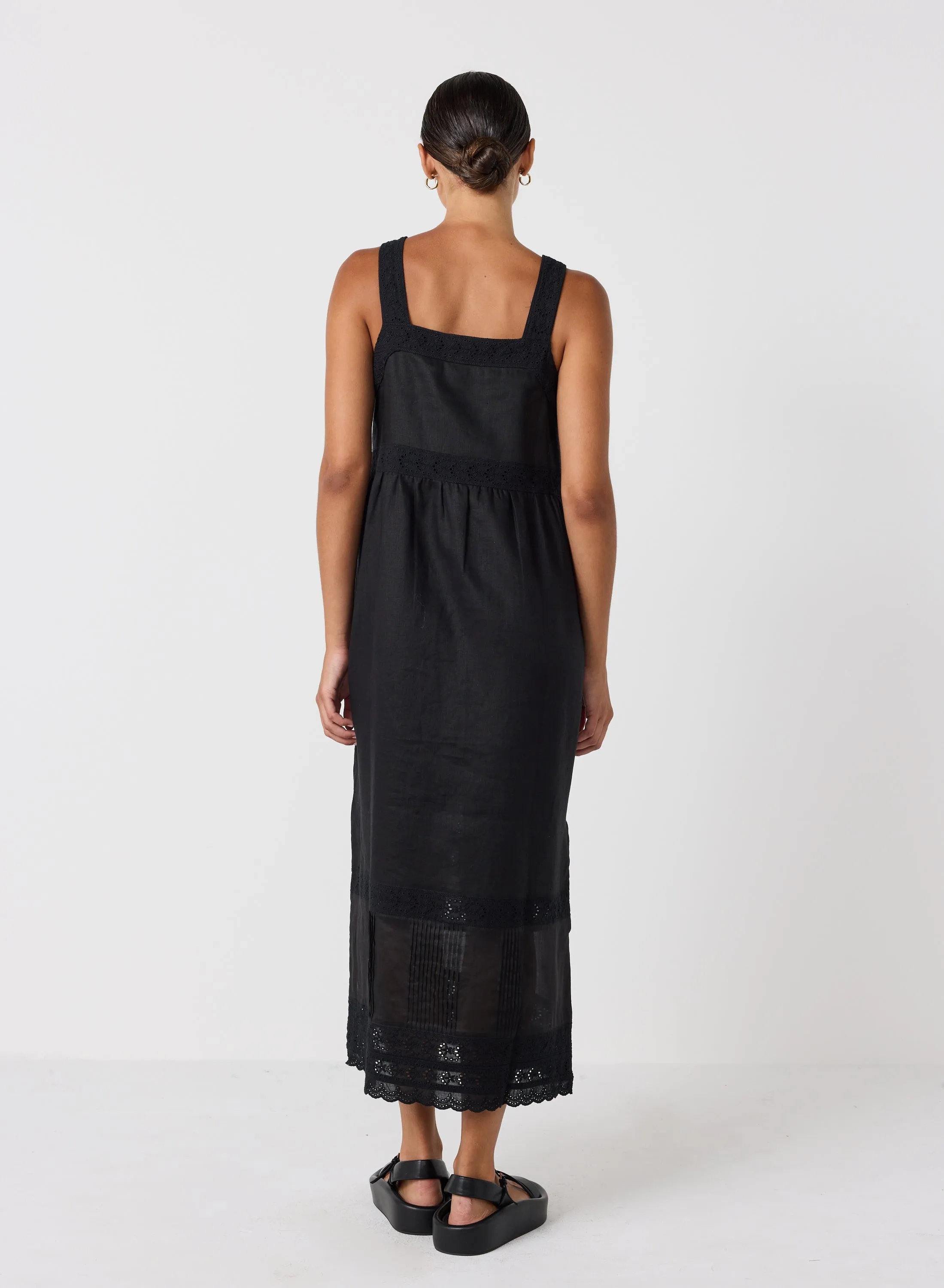 Gretal Linen Ramie Midi Dress