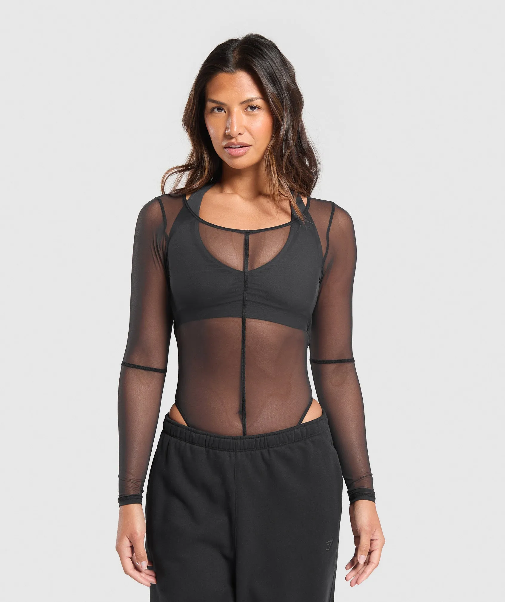 Gymshark Elevate Mesh Bodysuit - Black