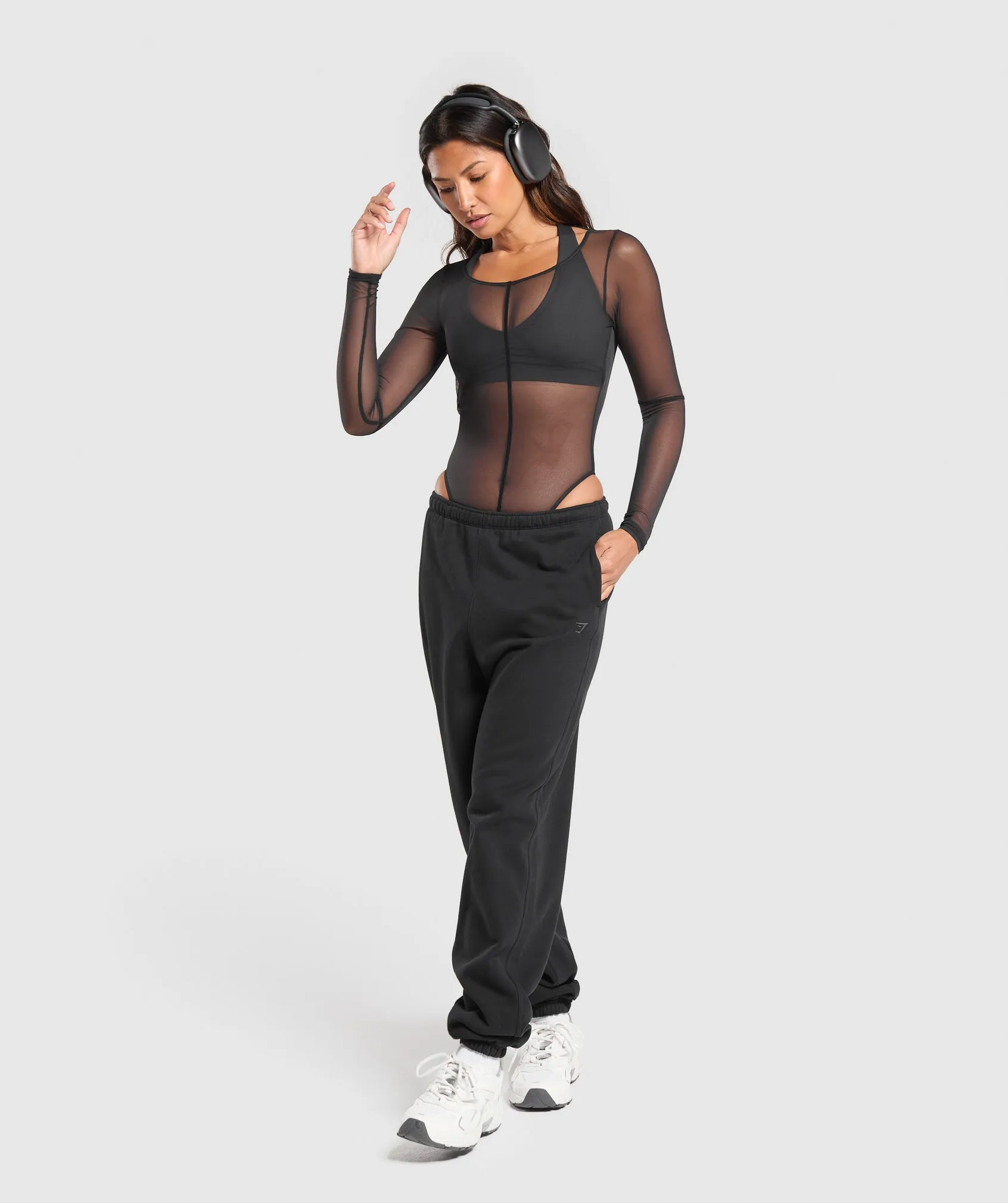 Gymshark Elevate Mesh Bodysuit - Black