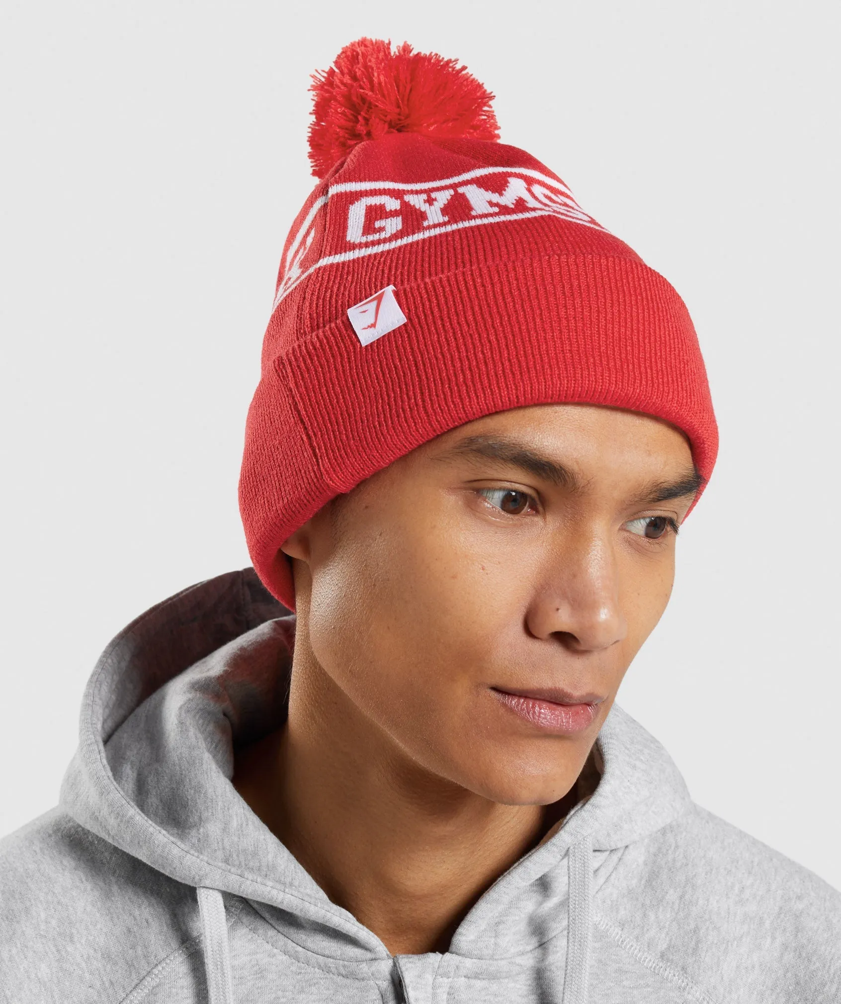 Gymshark New Era Tab Beanie - Red