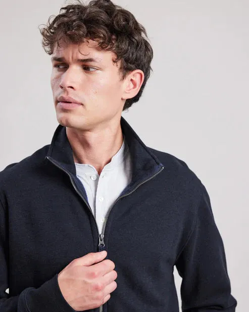 Hartford Track Jacket Sweatshirt in Midnight Blue