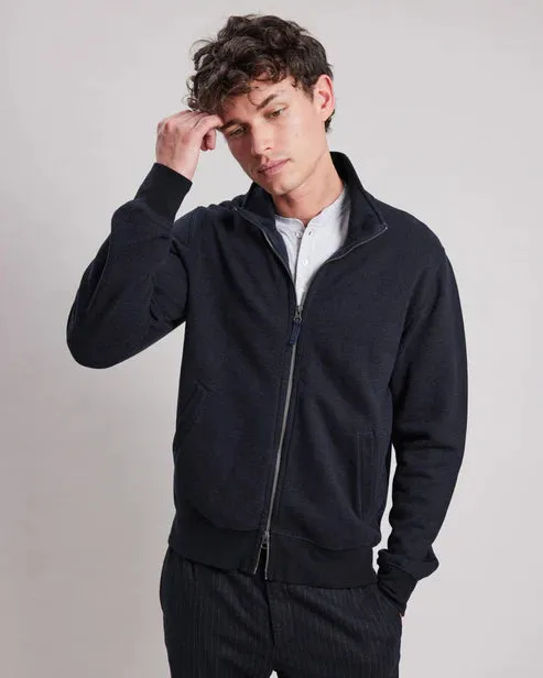 Hartford Track Jacket Sweatshirt in Midnight Blue