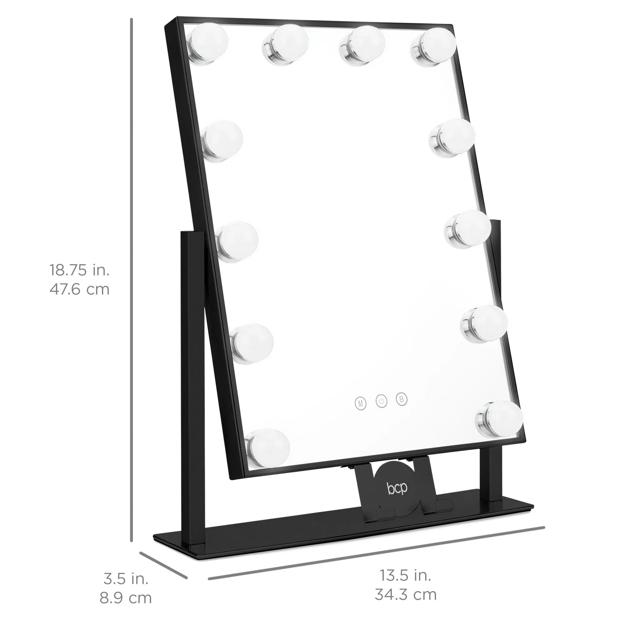 Hollywood Makeup Vanity Mirror w/ Smart Touch, Phone Holder, 12 LED Lights