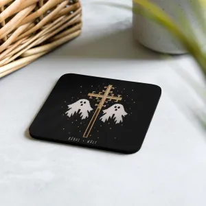 Holy Spirits Coaster - Witchy Gothic Drinkware Table Setup - Cute Ghosts Kitchen Home Decor - Goth Christmas Gifts