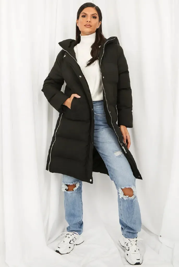 Hooded Longline Puffer Coat