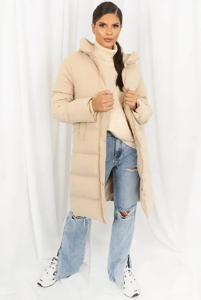 Hooded Longline Puffer Coat