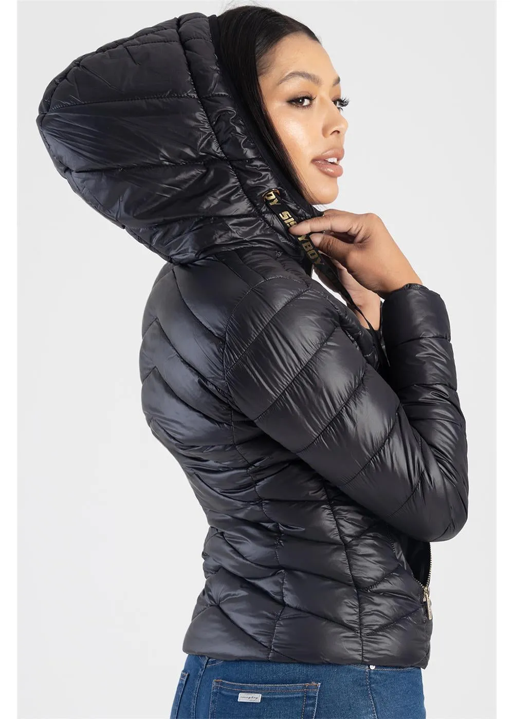 Hooded Zipper Puffer Jacket