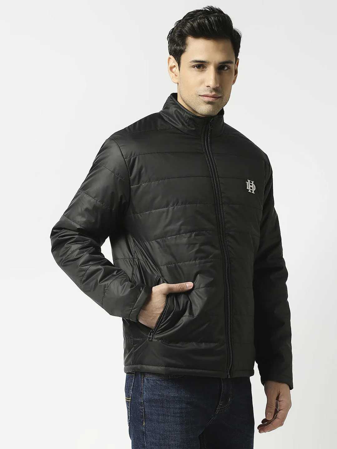 Ink Black Puffer Jacket