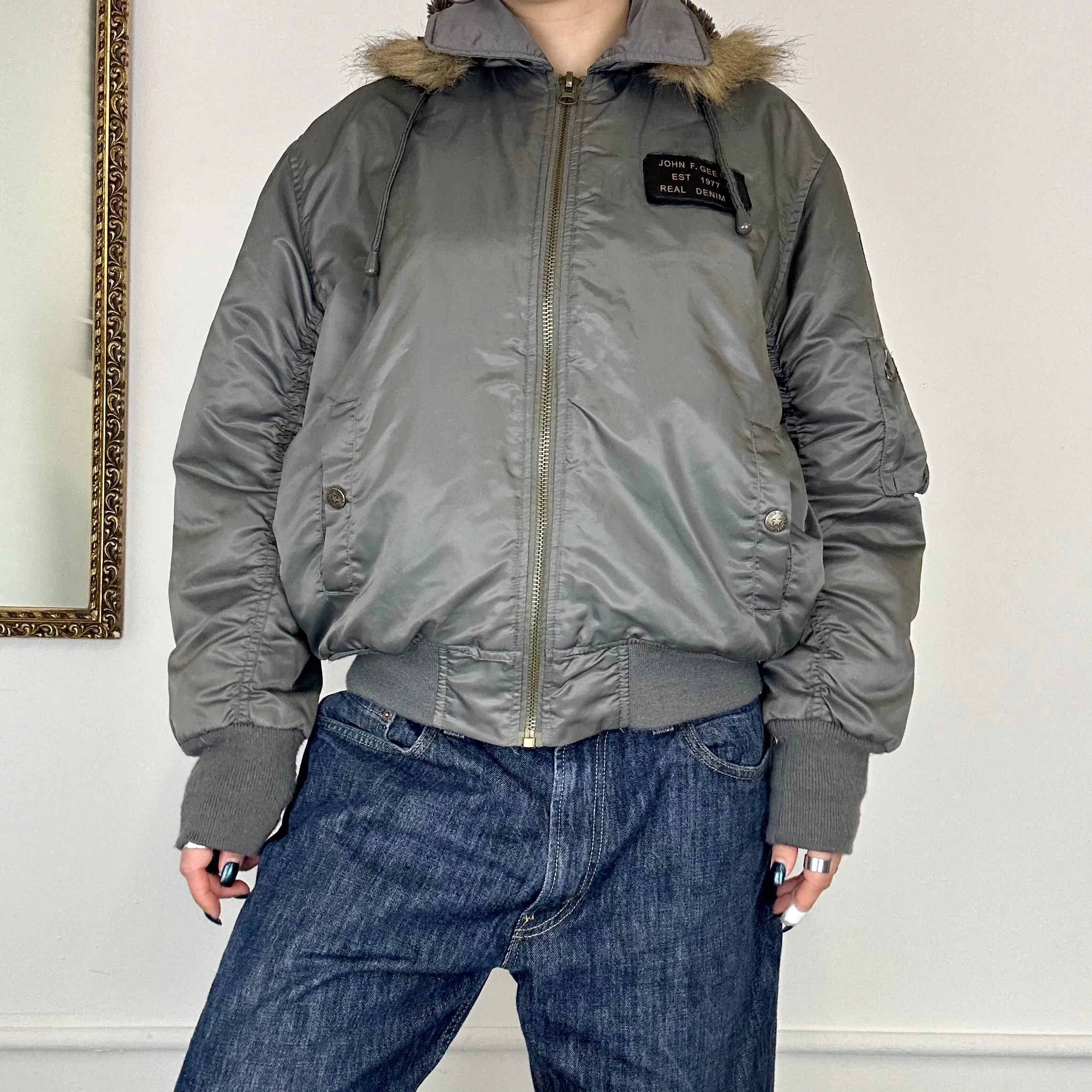 john f. gee alpha bomber jacket