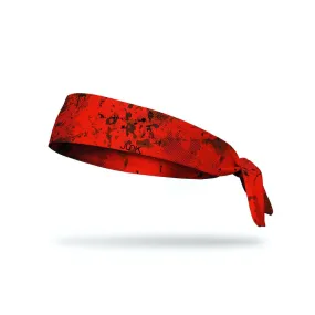 JUNK Red Grunge Headband (Flex Tie)