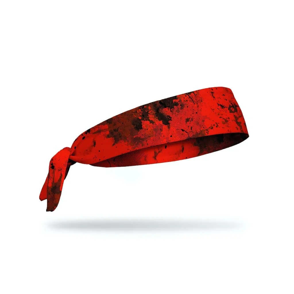 JUNK Red Grunge Headband (Flex Tie)