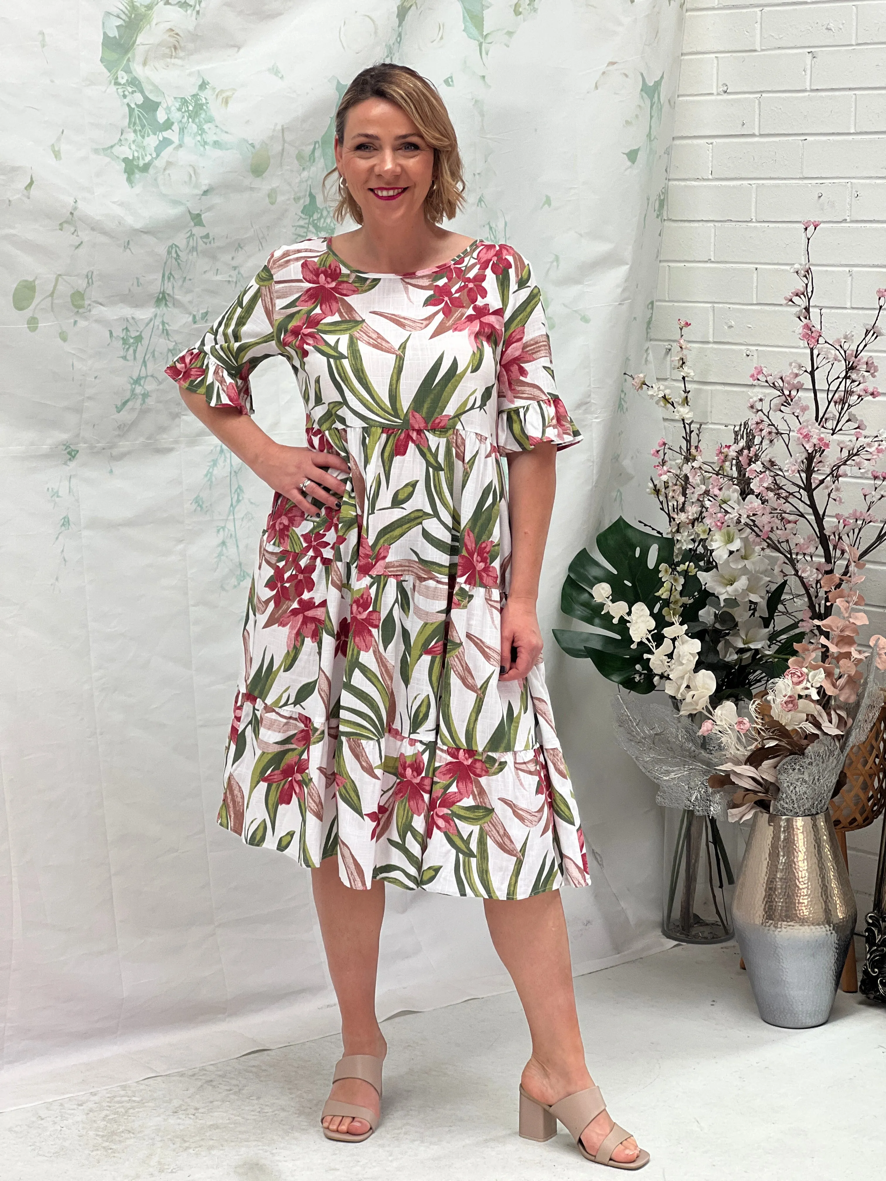 Kane Garden Linen Dress