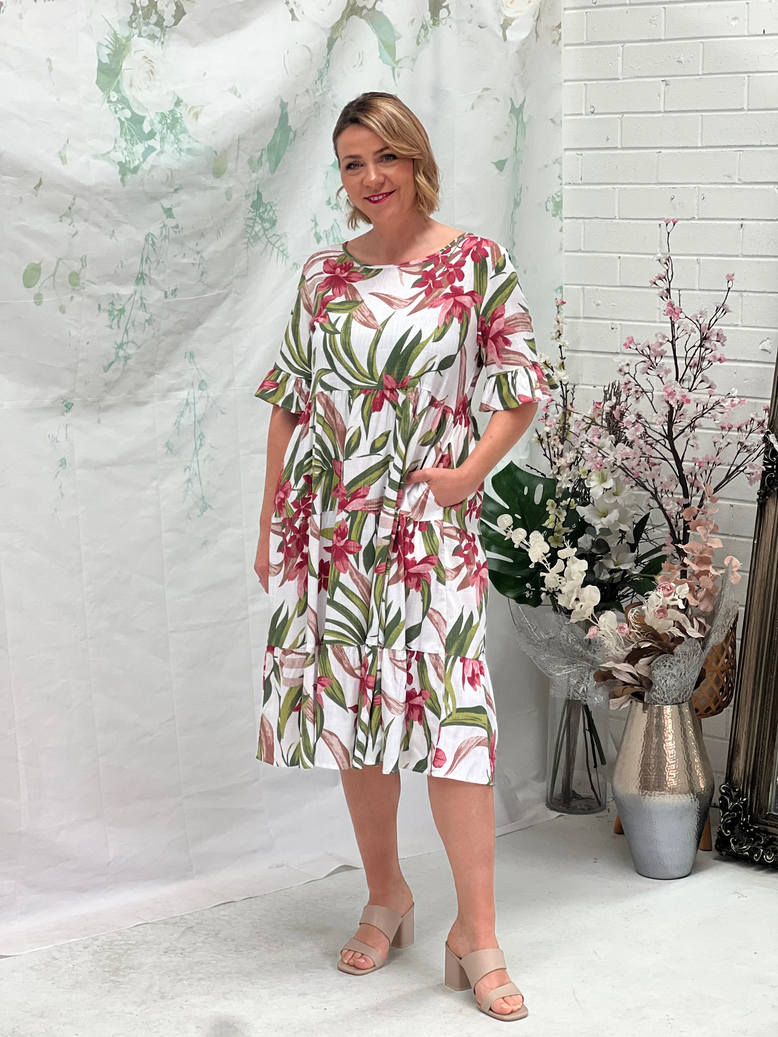 Kane Garden Linen Dress