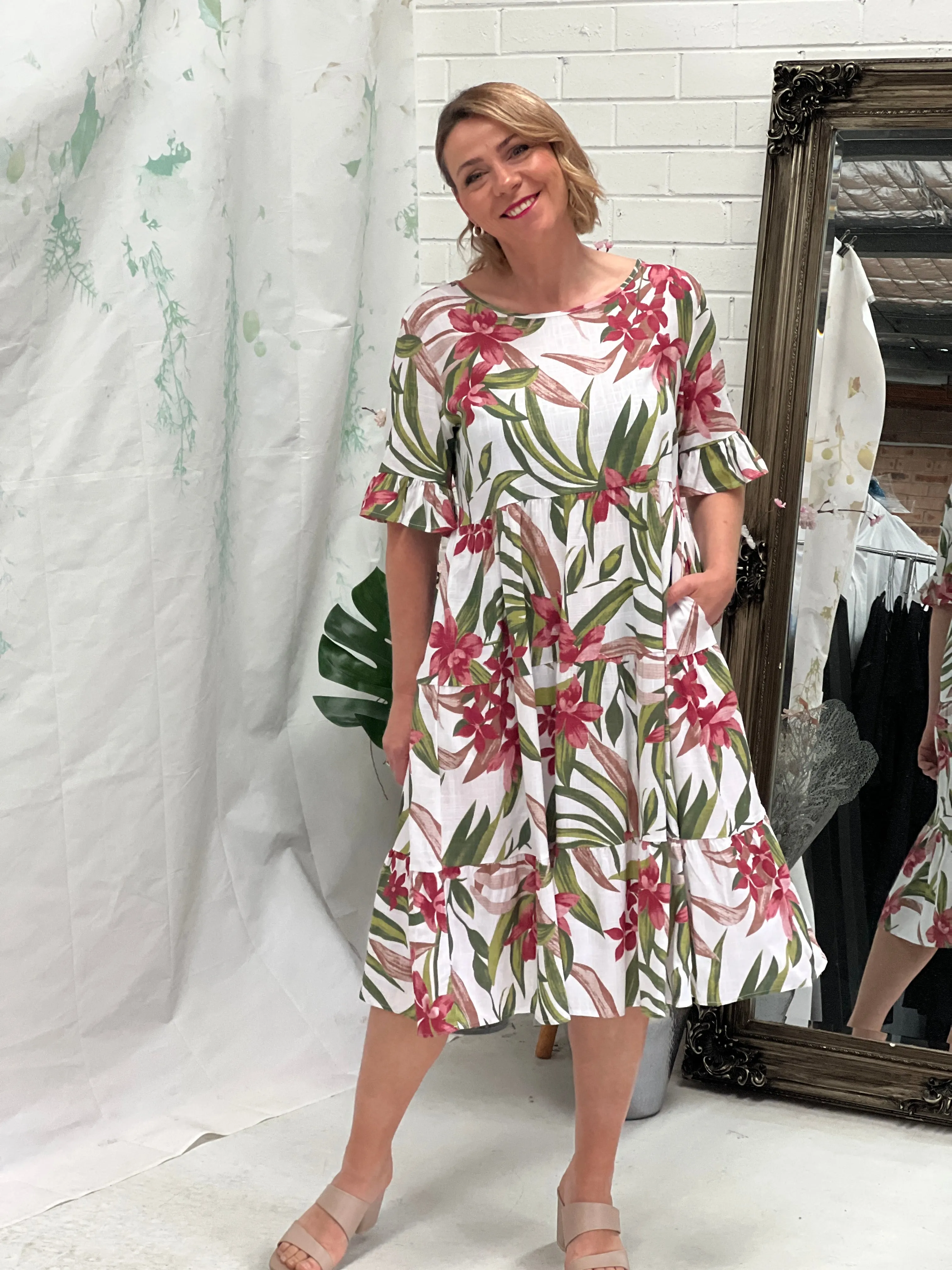 Kane Garden Linen Dress