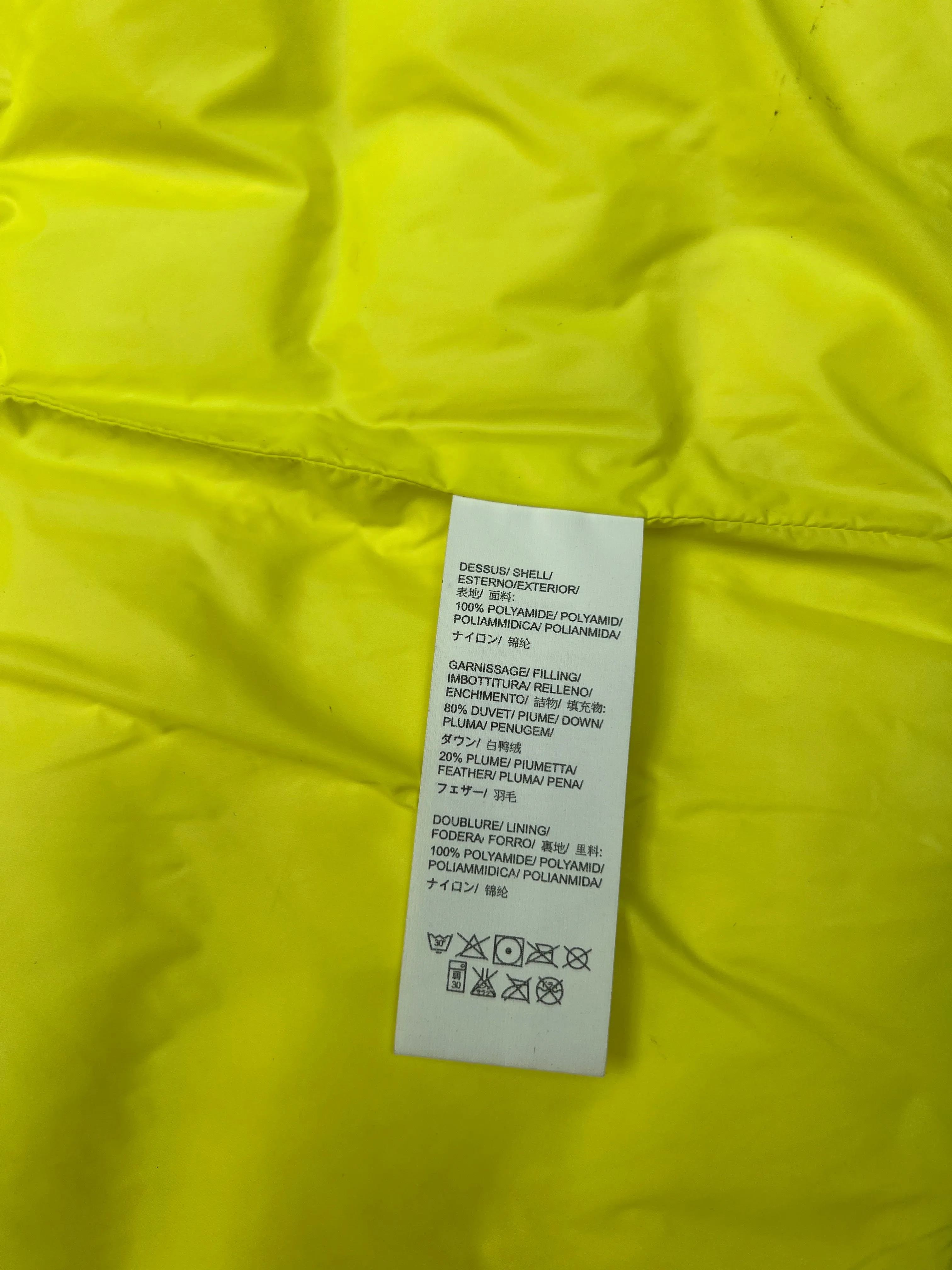 Kids Yellow Down Puffer Jacket - 12