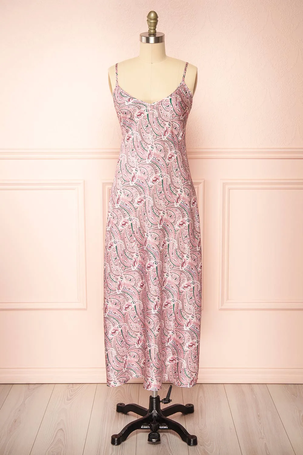 Kiute | Paisley Print Midi Dress w/ Tie-Back