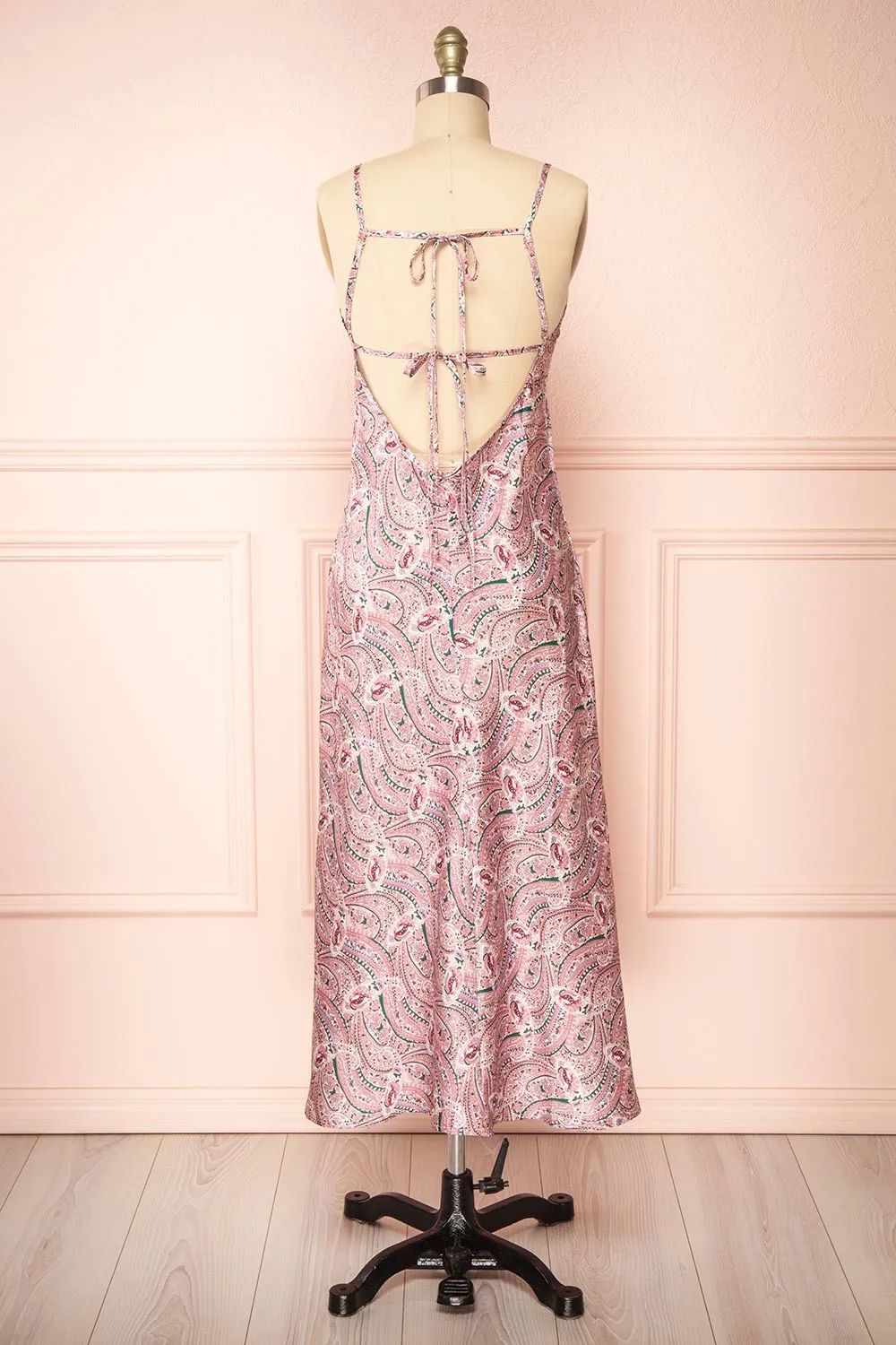 Kiute | Paisley Print Midi Dress w/ Tie-Back