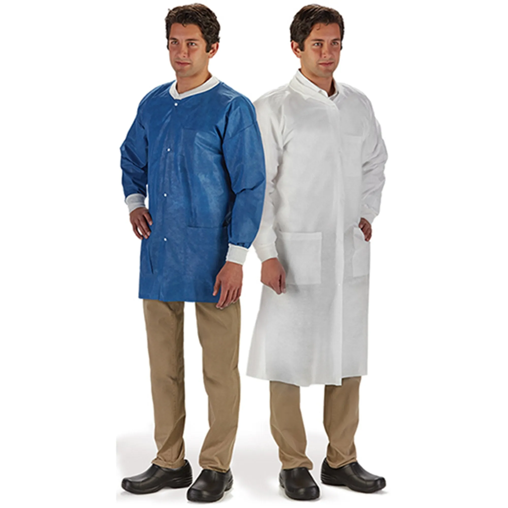 LabMates® Lab Coat, Large, Blue