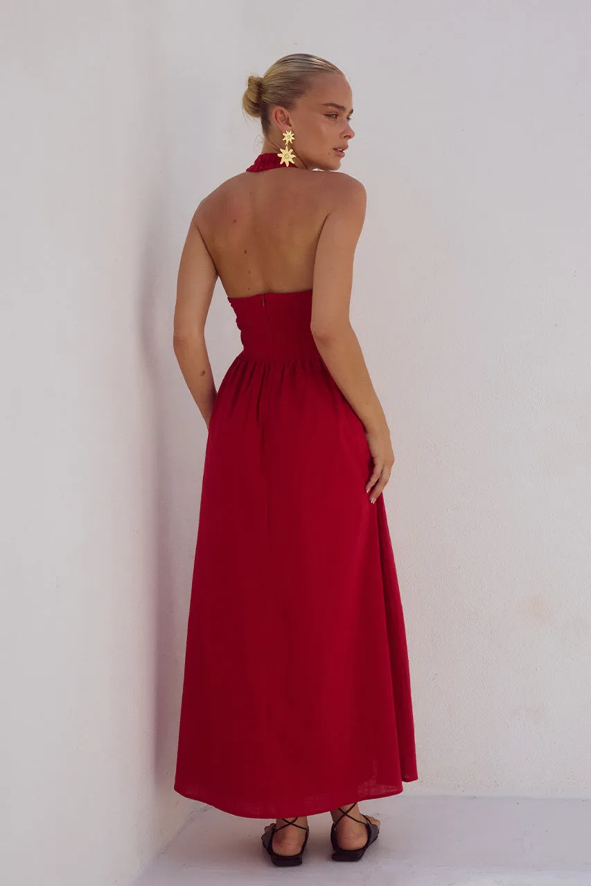 LOCKLEA MIDI DRESS - CHERRY