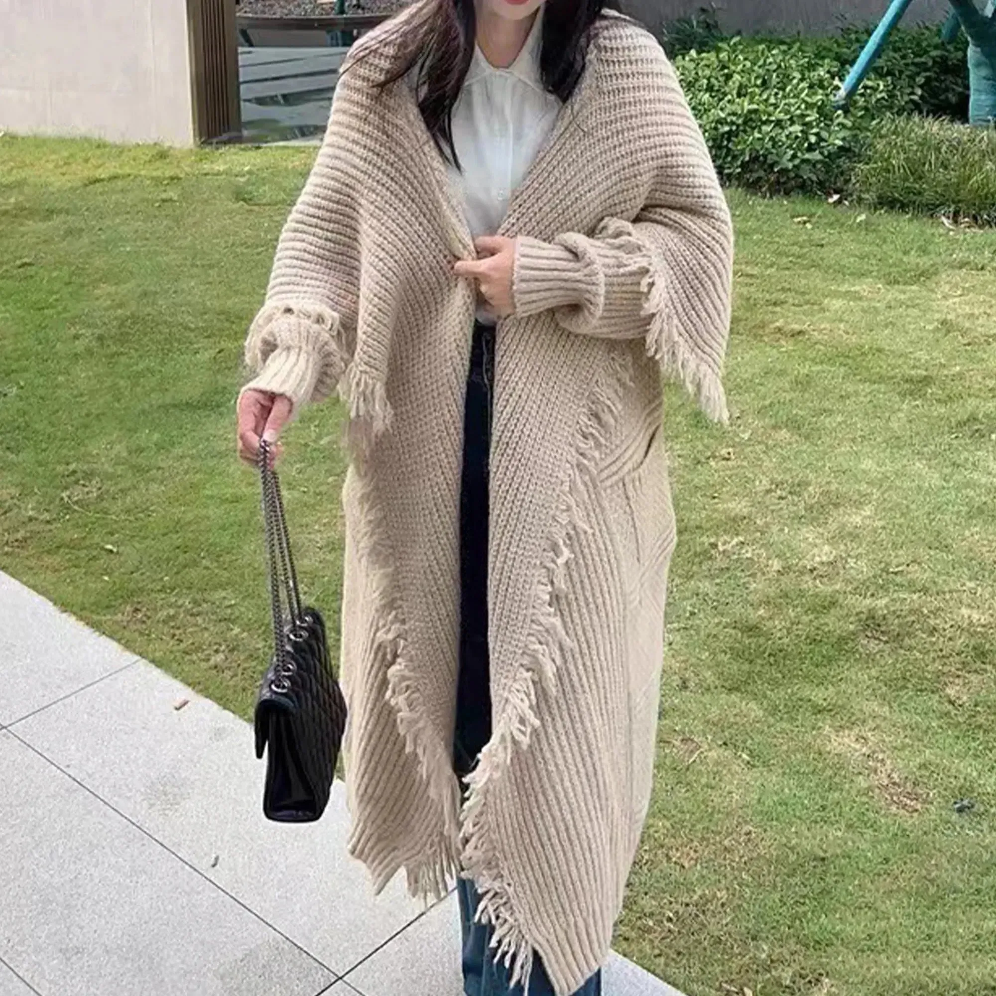 Long Alpaca Wool Cardigan Coat